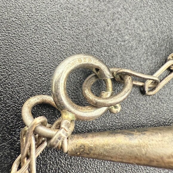 Vintage Multi-Strand Glass Bead Necklace With Sterling Silver Native American Co - Picture 4 of 9